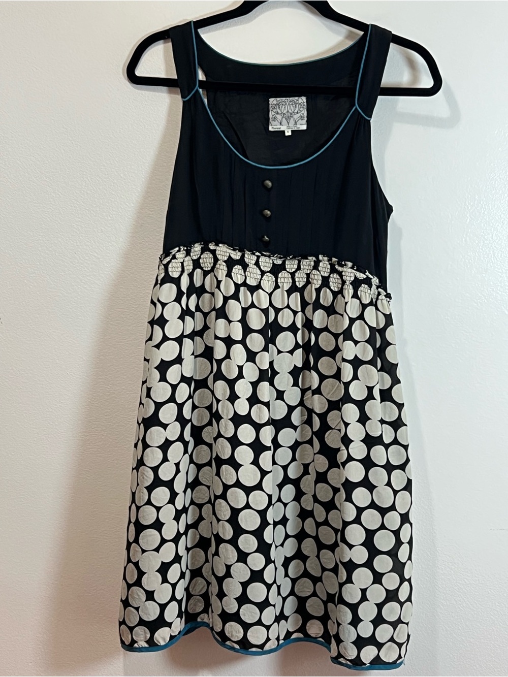 Floreat Black and White Polka Dot Casual Kids Dress